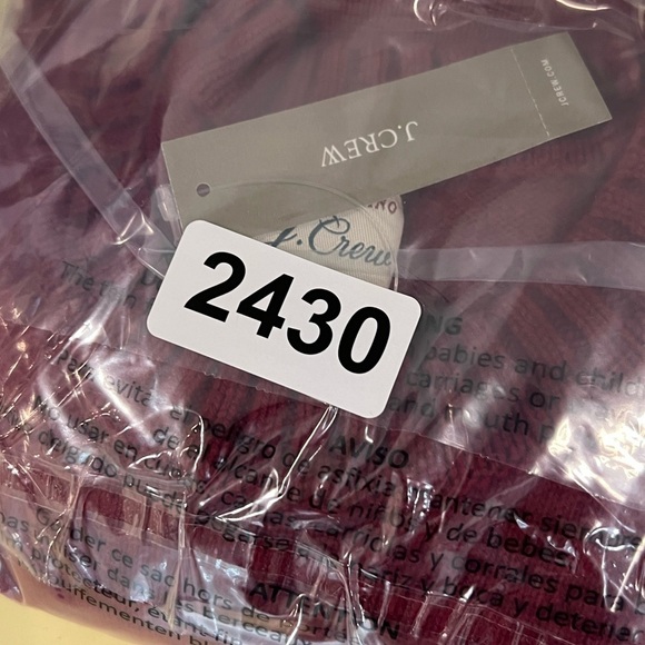 NWT J. Crew Rugged Merino Wool Blend Red Crewneck Pullover Sweater Classic C24 - Picture 9 of 9